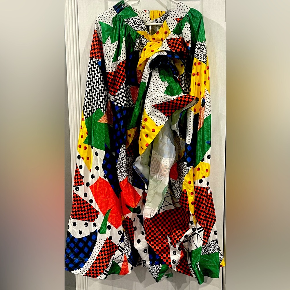 Multi Color Floor Length Skirt W/ High Split - image 1